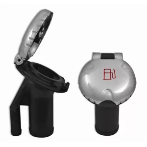 Attwood Deck Fill f-Pressure Relief Systems - Angled Body & Scalloped Stainless Steel Cap