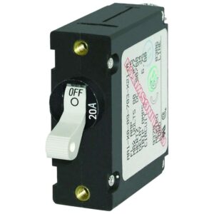 Blue Sea 7214 AC-DC Single Pole Magnetic World Circuit Breaker - 20AMP