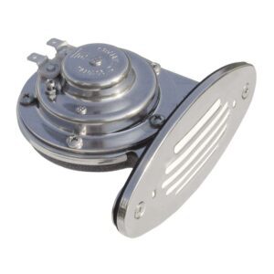 Schmitt Marine Mini Stainless Steel Single Drop-In Horn w-Stainless Steel Grill - 12V Low Pitch