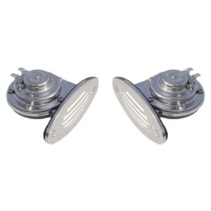 Schmitt Marine Mini Stainless Steel Dual Drop-In Horn w-Stainless Steel Grills High & Low Pitch