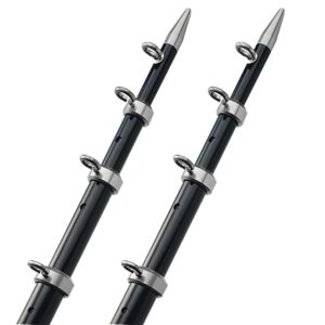 TACO 15' Telescopic Outrigger Poles HD 1-" - Black-Silver