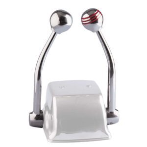 Schmitt Marine Standard Control Arm Set w-Red Throttle Knob & Plain Shift Knob - Includes Arms & Knobs Only