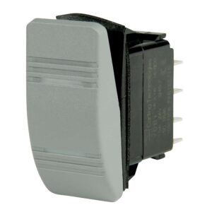 BEP DPDT Contura Switch - 2-Amber LEDs - Gray - ON-ON