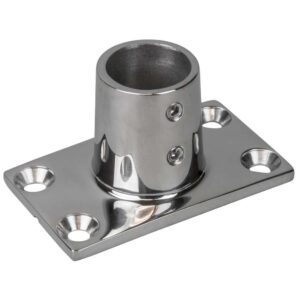 Sea-Dog Rail Base Fitting Rectangular Base 90 316 Stainless Steel - 1-7-8" x 3-3-16" - 1" OD