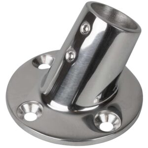 Sea-Dog Rail Base Fitting 2-3-4" Round Base 60 316 Stainless Steel - 1" OD