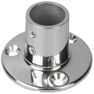 Sea-Dog Rail Base Fitting 2-3-4" Round Base 90 316 Stainless Steel - 1" OD