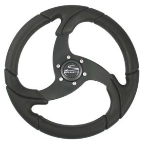 Schmitt Marine Folletto 14.2" Wheel - Black Polyurethane - 3-4" Tapered Shaft w-Black Center Cap