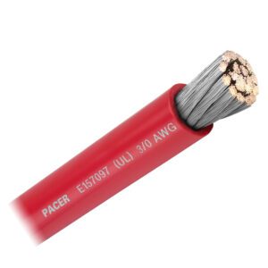 Pacer Red 3-0 AWG Battery Cable - Sold By The Foot