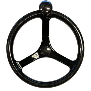Schmitt Marine Carbon Fiber Primus Wheel w-Knob 13.5" w-Sanntoprene Finger Grip 3-4" Tapered Shaft w-CF Nut