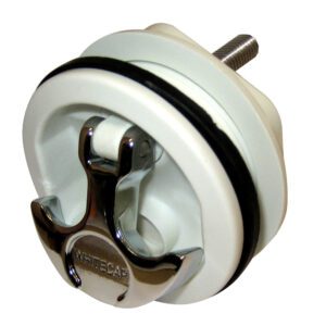 Whitecap T-Handle Latch - Chrome Plated Zamac-White Nylon - No Lock - Freshwater Use Only