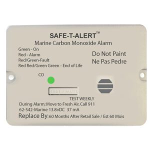 Safe-T-Alert 62 Series Carbon Monoxide Alarm w-Relay - 12V - 62-542-Marine-RLY-NC - Flush Mount - White