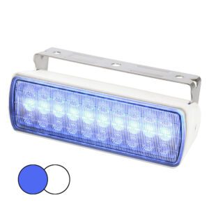 Hella Marine Sea Hawk XL Dual Color LED FloodLights - Blue-White LED - White Housing