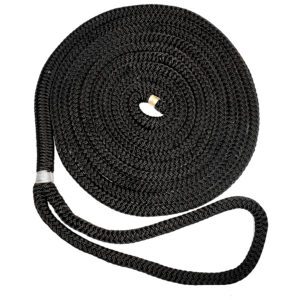 New England Ropes 5-8" Double Braid Dock Line - Black - 25'