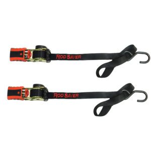 Rod Saver Mini Retractable Tie Down w-Soft Hook - 50" - Pair