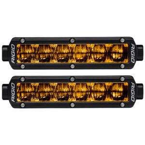 RIGID Industries 6" SR-Series SAE Compliant Fog Light - Black w-Yellow Light