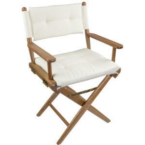 Whitecap Director's Chair w-Cream Cushion - Teak