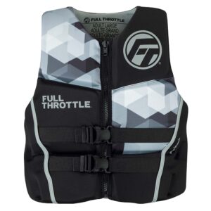 Full Throttle Men's Rapid-Dry Flex-Back Life Jacket - 2XL - Black-Grey