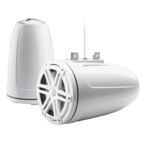 JL Audio M3 Series 7.7" Enclosed Tower Coaxial System w-Gloss White Sport Grille - M3-770ETXv3-Gw-S-Gw