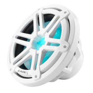 JL Audio M3 10" Marine Subwoofer w-Gloss White Sport Grille & RGB LED Lighting - M3-10IB-S-Gw-i-4