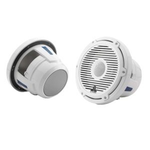 JL Audio M6 Series 8.8" Marine Coaxial Speakers w-Gloss White Classic Grille - M6-880X-C-3Gw