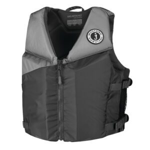 Mustang Young Adult REV Foam Vest - Grey-Light Grey-Fluorescent Yellow - Universal