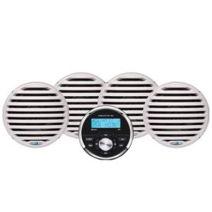 Aquatic AV Economy Gauge Stereo-Speakers Kit - White